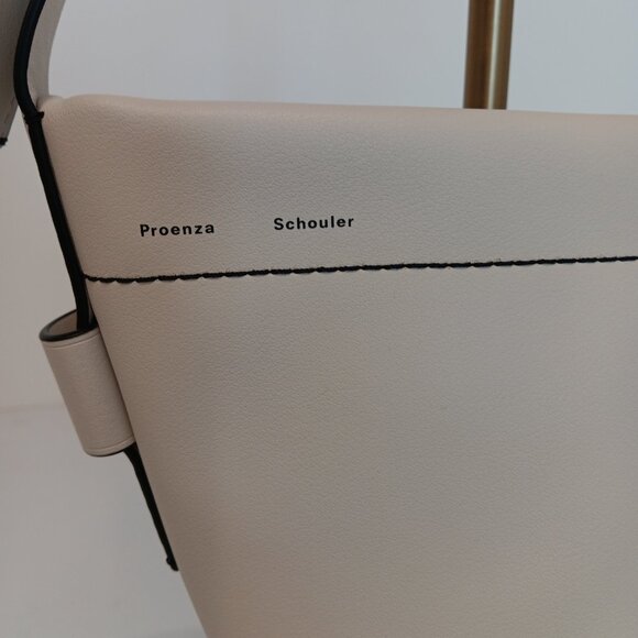 Proenza Schouler White Label Barrow Off-White Leather Bucket Bag - Picture 10 of 16
